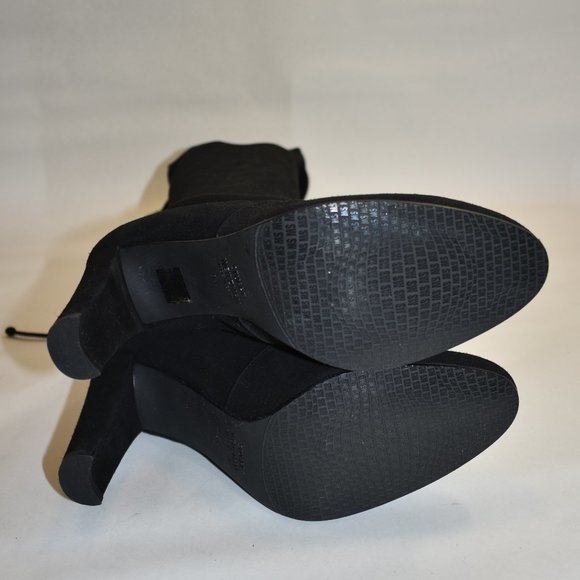 Stuart Weitzman Highland OTK Stretch Suede Boot Black Size 8.5 M MSRP $950 - Picture 12 of 12